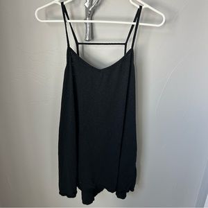 Vitamin A open back black cotton top size medium/8 good condition